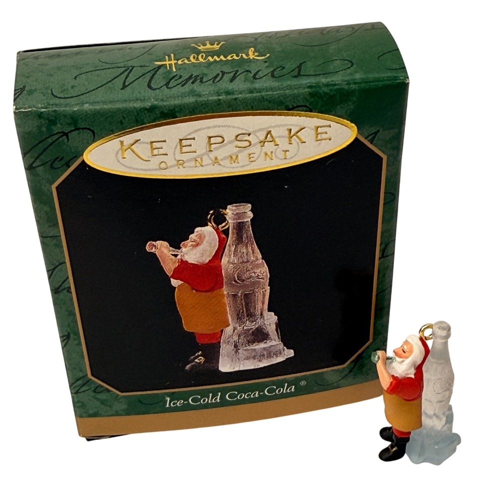 Hallmark Keepsake 1997 Coca-Cola Santa Ice Sculptor Miniature Ornament QXM4252